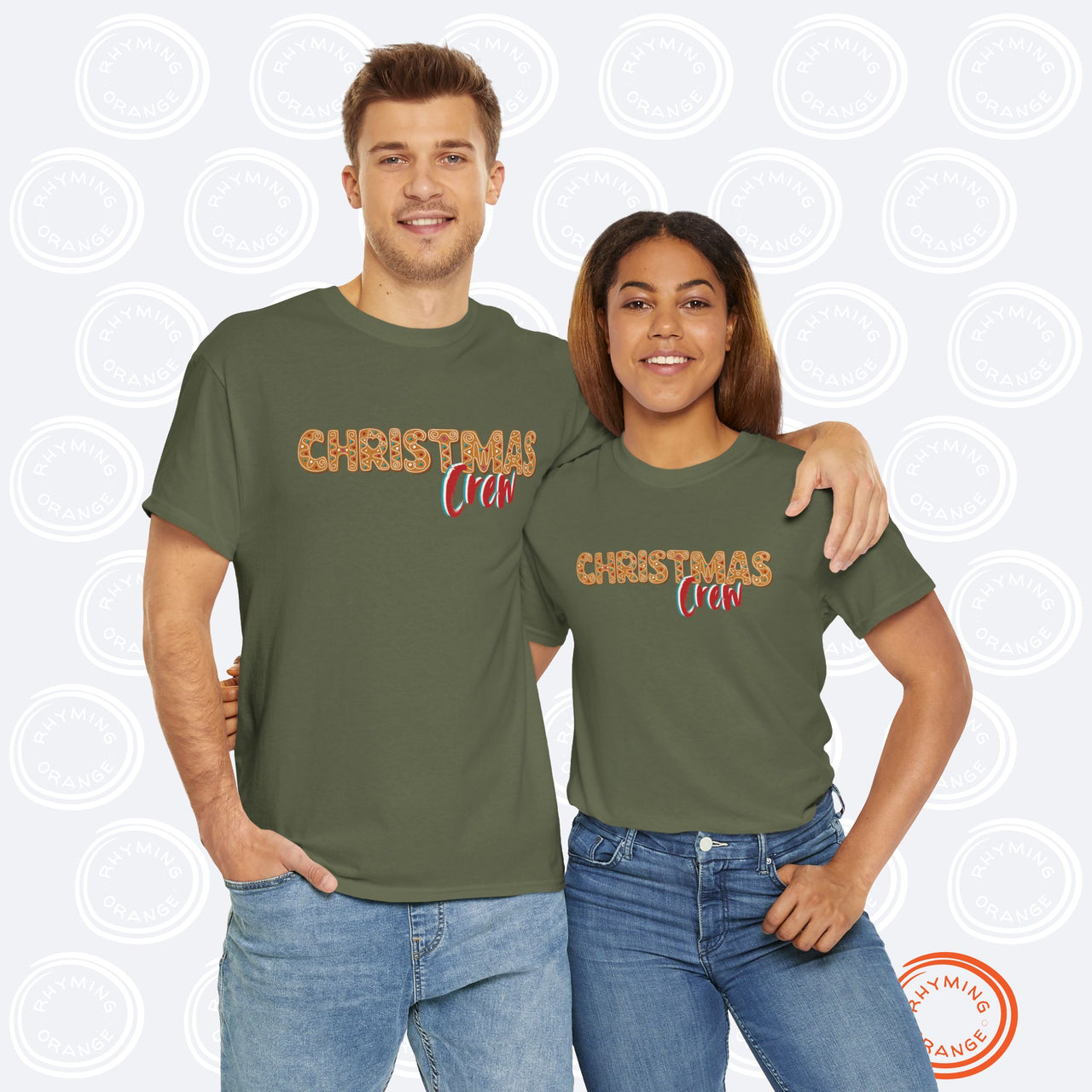 Christmas Crew Gingerbread Adult Tee, Custom Holidays tshirt, Family Matching Outfits Adult Shirt, Christmas Pajamas PJs