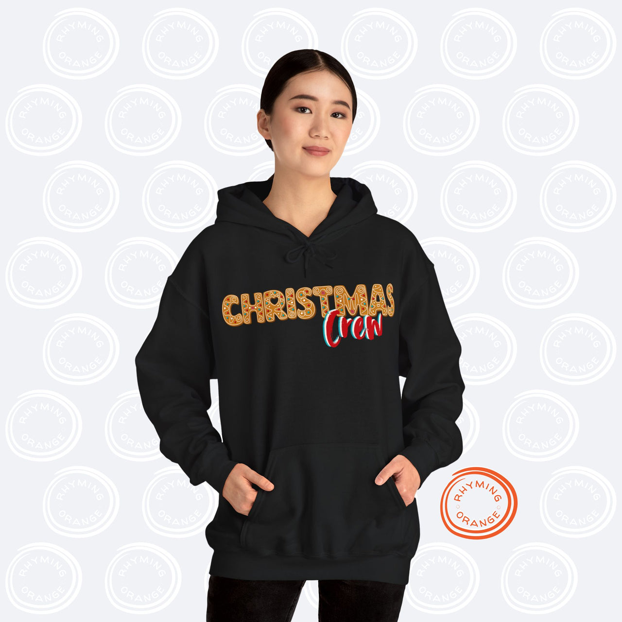 Personalized Christmas Crew Gingerbread Hoodie, Custom Holidays Hooded Sweatshirt, Family Matching Outfits Adult Hoodie, Christmas Pajamas