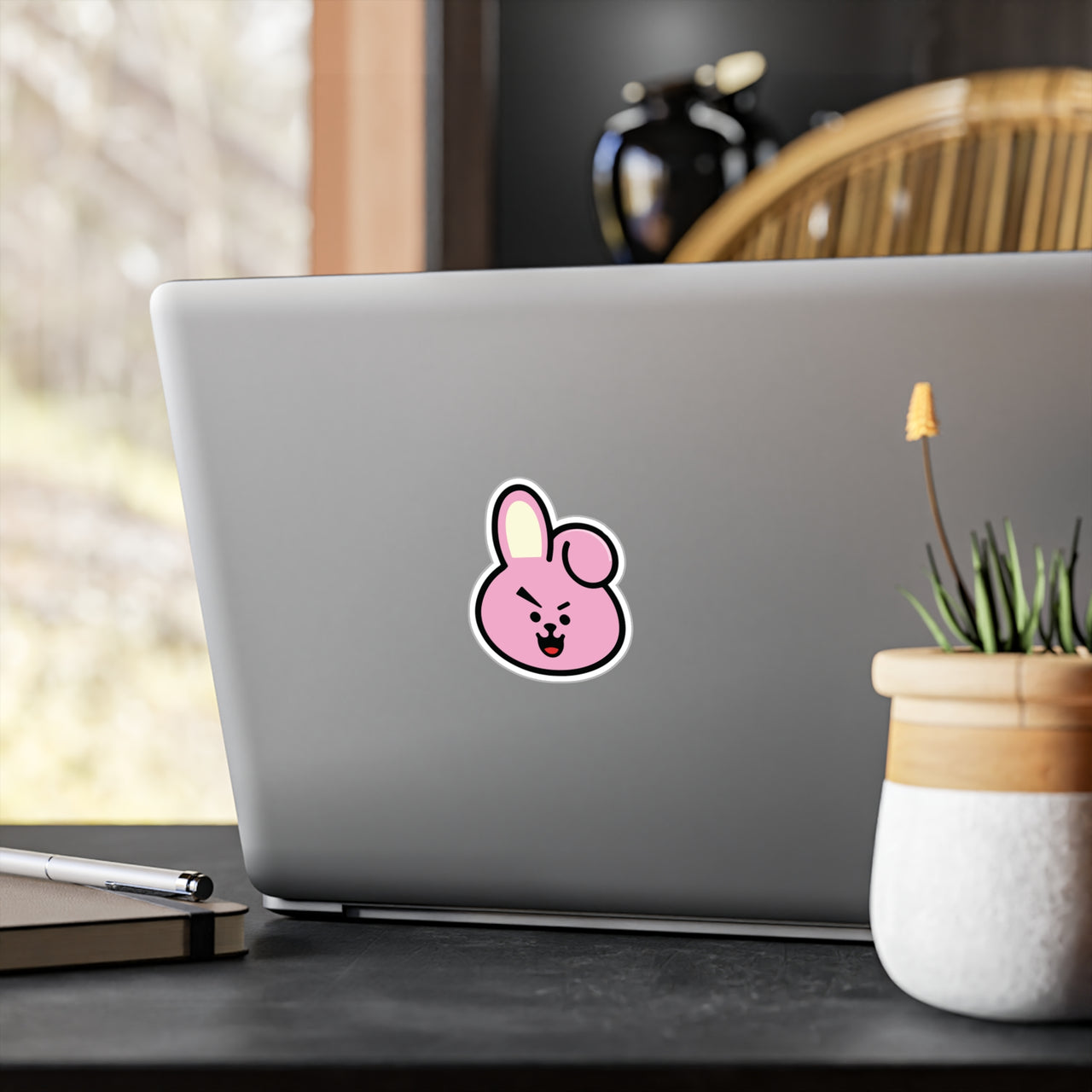 BTS Cooky BT21 Vinyl Kiss-Cut Decals, 3" & 6" BT21 Jungkook Character Stickers