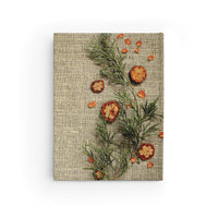 Thumbnail for Wildflower Embroidery and Leather Name Plate All-Over-Print Hardcover Journal, Matte with Lined or Blank Pages, Luxury Look Printed Cover