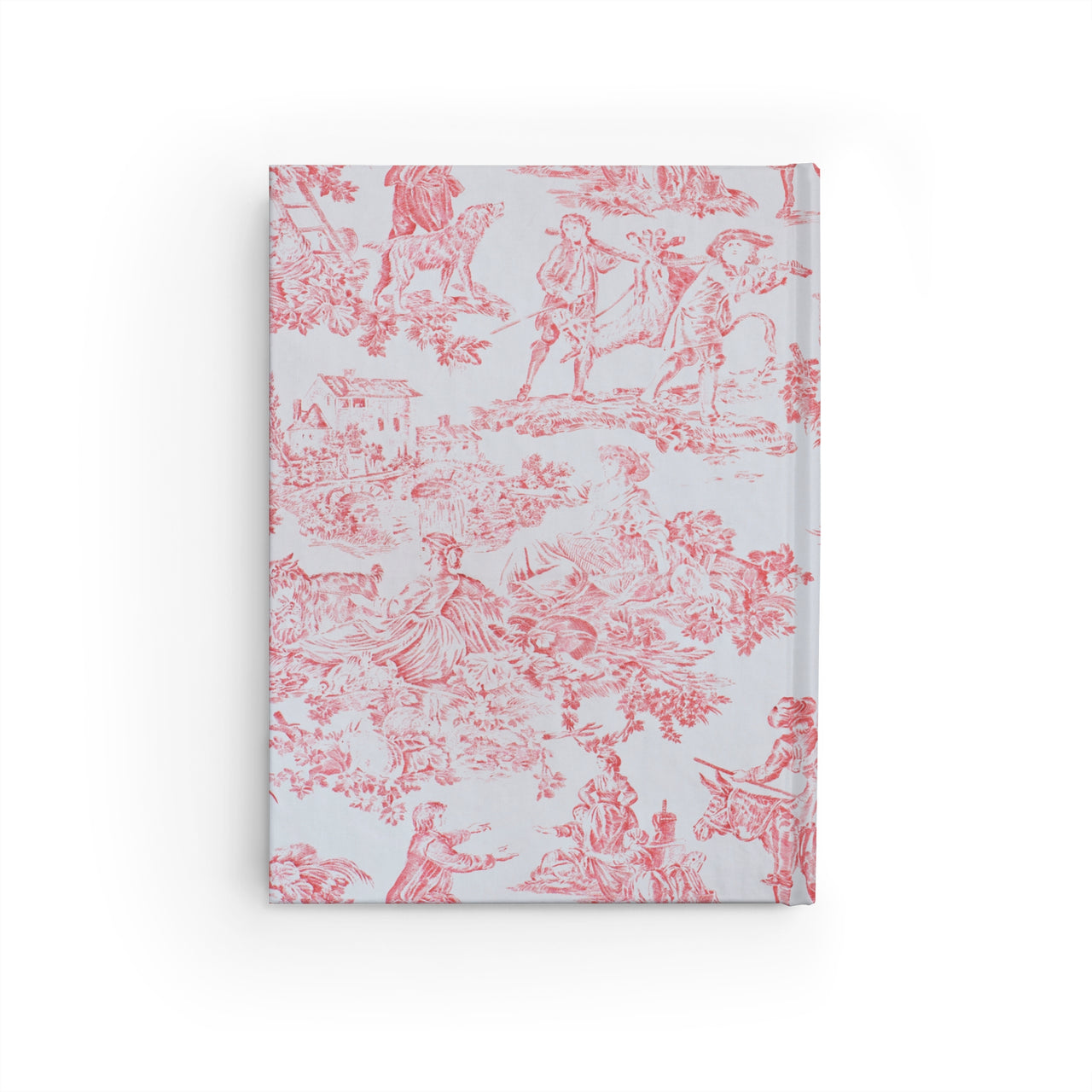 Toile and Leather Name Plate All-Over-Print Hardcover Journal, Matte with Lined or Blank Pages, Luxury Look Printed Cover