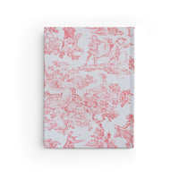 Thumbnail for Toile and Leather Name Plate All-Over-Print Hardcover Journal, Matte with Lined or Blank Pages, Luxury Look Printed Cover