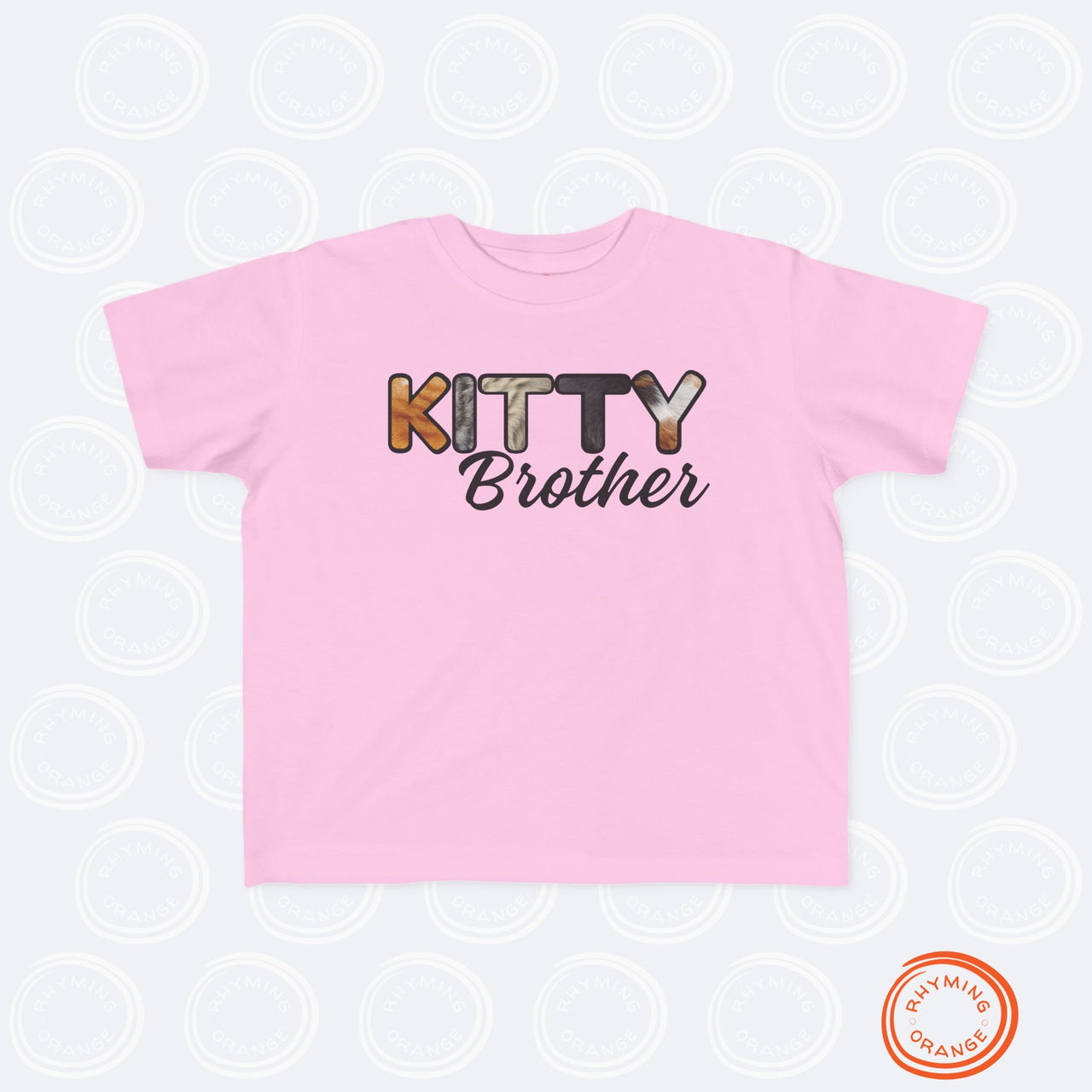 Cat Brother Toddler Tee, Furry Letter Custom Tshirt Pet Sibling, Birthday or Baby Shower Gift, Kid Gift, Boy Cat Shirt, Family Pajamas