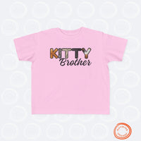 Thumbnail for Cat Brother Toddler Tee, Furry Letter Custom Tshirt Pet Sibling, Birthday or Baby Shower Gift, Kid Gift, Boy Cat Shirt, Family Pajamas