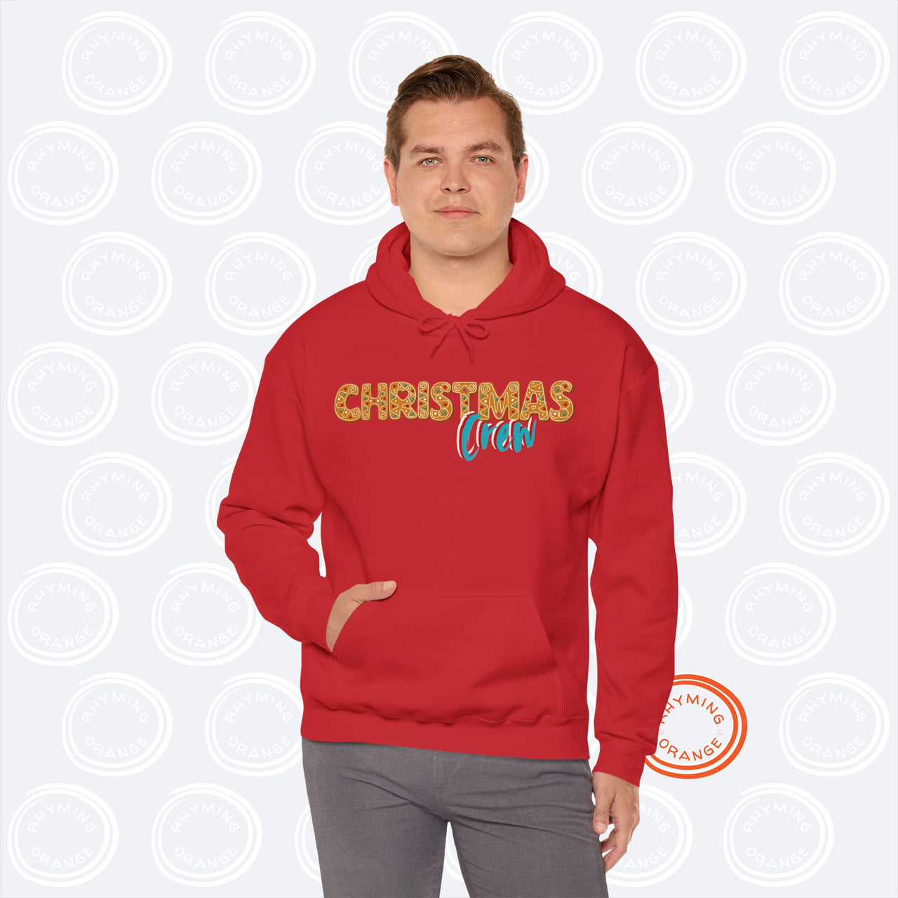 Personalized Christmas Crew Gingerbread Hoodie, Custom Holidays Hooded Sweatshirt, Family Matching Outfits Adult Hoodie, Christmas Pajamas