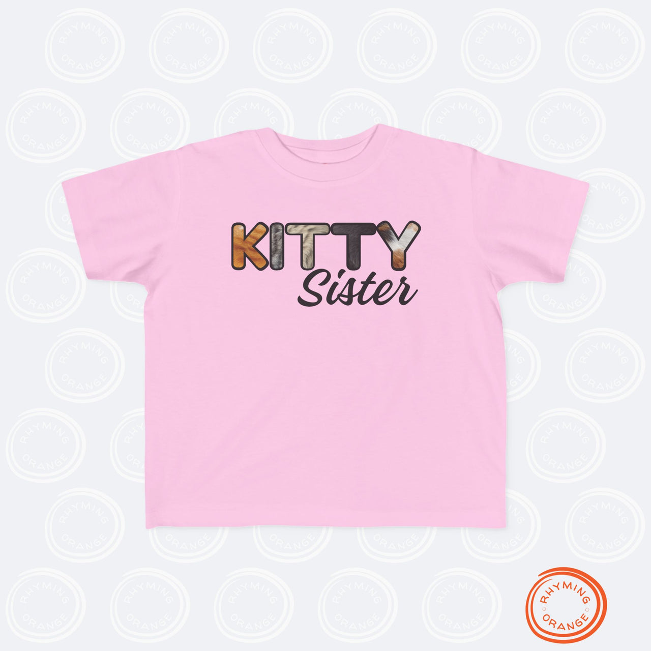 Cat Sister Toddler Tee, Furry Letter Custom Tshirt Pet Sibling, Birthday or Baby Shower Gift, Expecting Mom Gift, Kid Gift, Cat Shirt