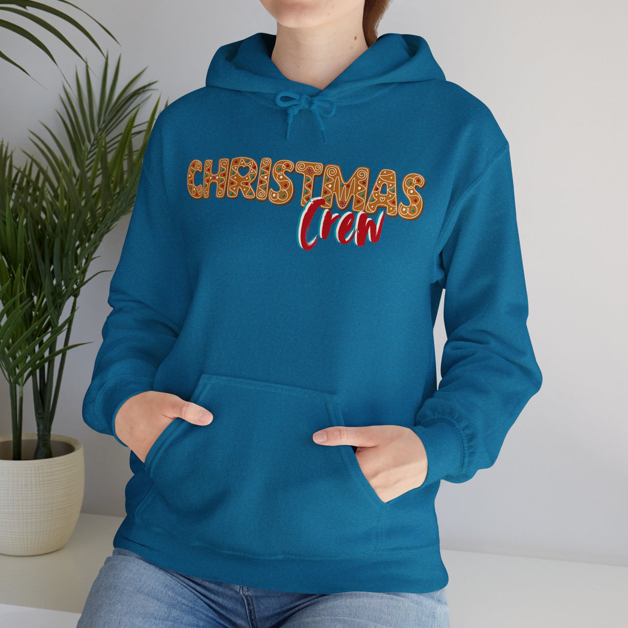 Personalized Christmas Crew Gingerbread Hoodie, Custom Holidays Hooded Sweatshirt, Family Matching Outfits Adult Hoodie, Christmas Pajamas