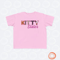 Thumbnail for Custom Toddler Tee for Cat Brother or Sister, Furry Letter Pet Sibling, Birthday or Baby Shower Gift, Expecting Mom Gift, Kid Gift