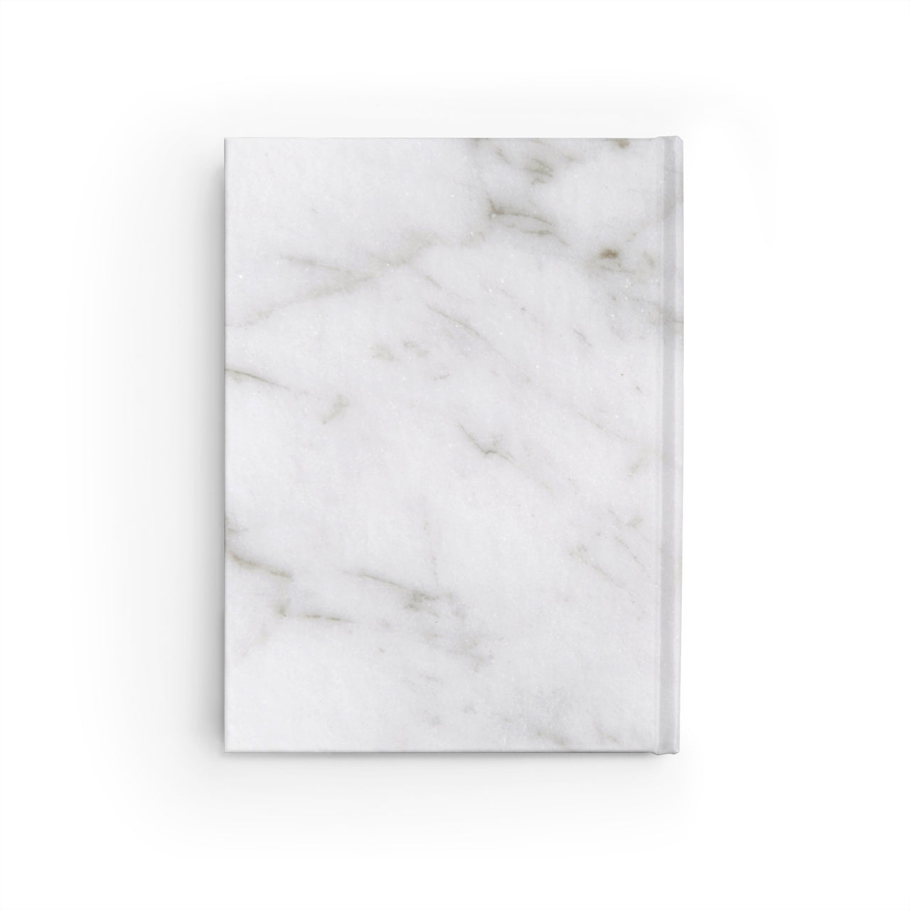 Marble and Leather Name Plate All-Over-Print Hardcover Journal, Matte with Lined or Blank Pages, Luxury Look Printed Cover