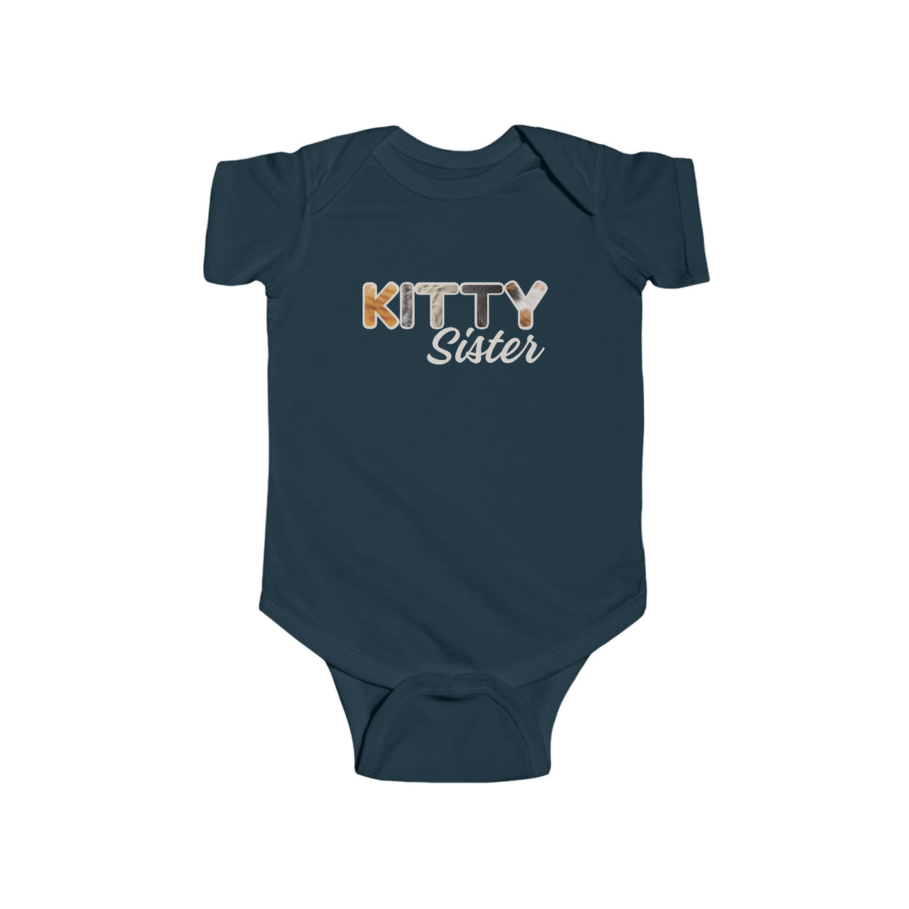 Personalized Cat Sister Bodysuit, Furry Letter Infant Onesie for Pet Sibling, Baby Shower Gift, New Baby Gift, Expecting Mom Gift