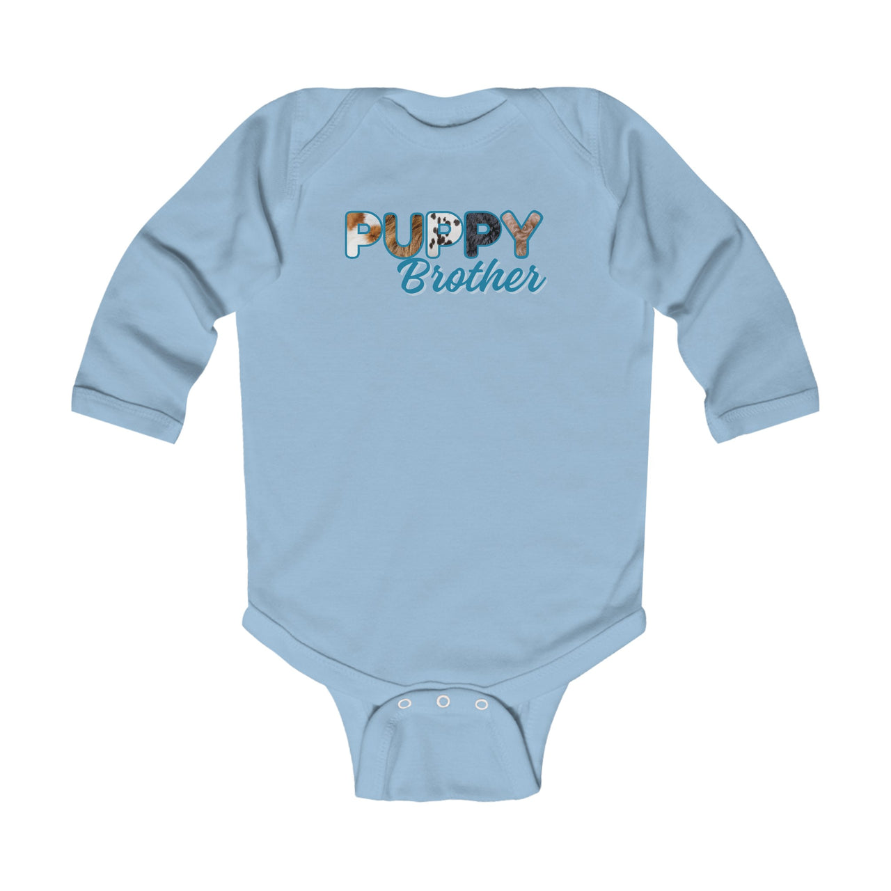 Custom Long Sleeve Bodysuit for Dog Brother or Sister, Furry Letter Infant Onesie for Pet Sibling, Baby Shower Gift, New Baby Gift, Mom Gift