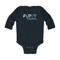 Thumbnail for Custom Long Sleeve Bodysuit for Dog Brother or Sister, Furry Letter Infant Onesie for Pet Sibling, Baby Shower Gift, New Baby Gift, Mom Gift