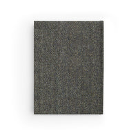 Thumbnail for Tweed and Embossed Leather Patch All-Over-Print Hardcover Journal Matte with Lined or Blank Pages, Luxury Look Printed Cover