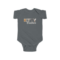 Thumbnail for Cat Brother Infant Bodysuit, Furry Letter Custom Onesie for Pet Sibling, Baby Shower Gift, New Baby Gift, Expecting Mom Gift, Family Pajamas