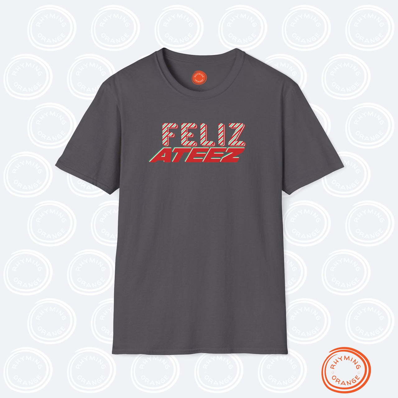 Ateez Holiday Tee, "Feliz Ateez" Christmas Softstyle Unisex Tshirt