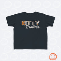 Thumbnail for Cat Brother Toddler Tee, Furry Letter Custom Tshirt Pet Sibling, Birthday or Baby Shower Gift, Kid Gift, Boy Cat Shirt, Family Pajamas