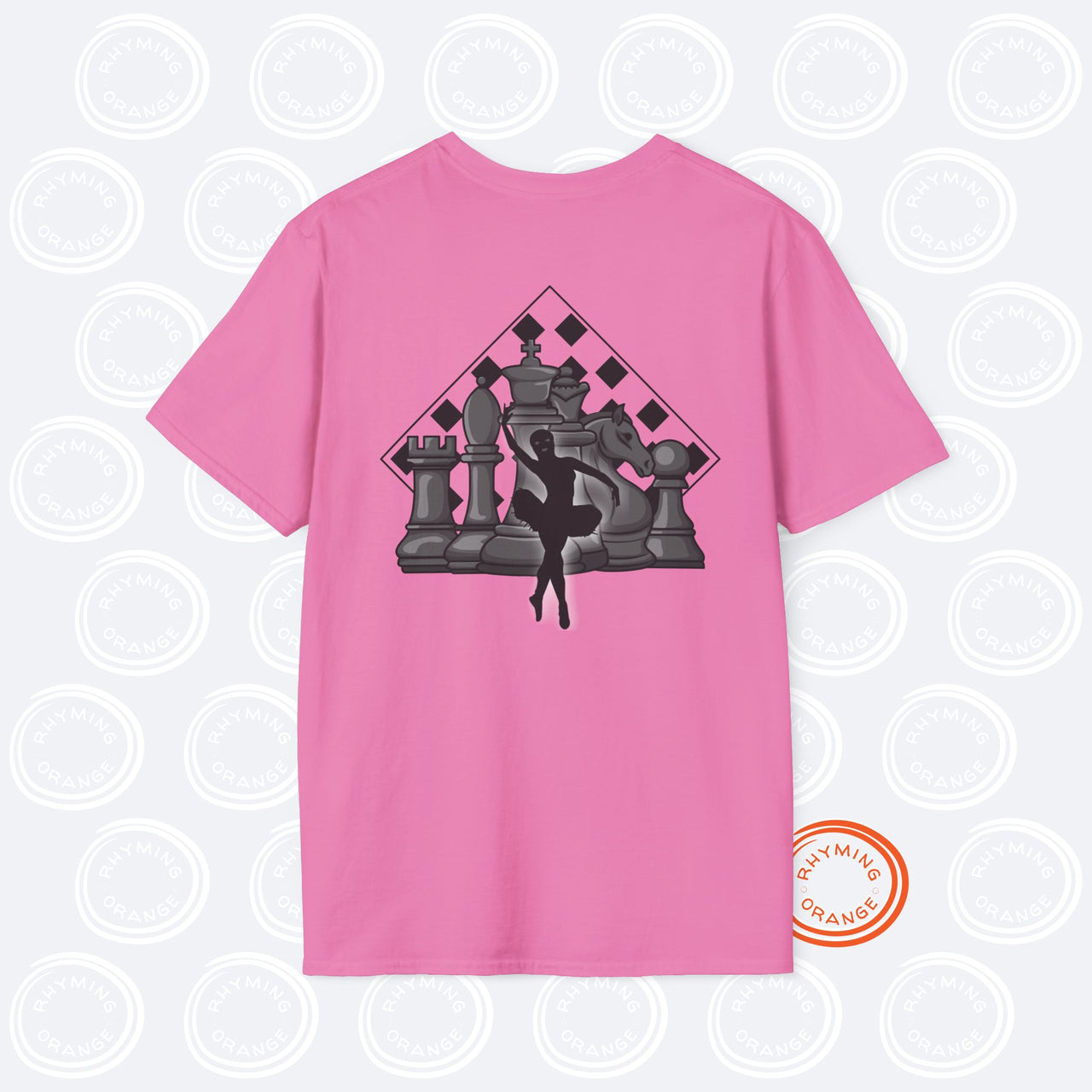 ATEEZ "Ice on My Teeth" Tee, Music Video-inspired Unisex Softstyle Tshirt, Atiny KPop Merch, Chess & Masked Ballerina Design T-shirt