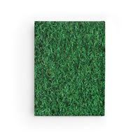 Thumbnail for Grass and Leather Name Plate All-Over-Print Hardcover Journal, Matte with Lined or Blank Pages, Luxury Printed Cover