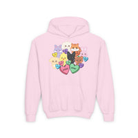 Thumbnail for Aniteez Candy Hearts YOUTH Hoodie, ATEEZ Kids Valentine's Unisex Sweatshirt, KPop Merch  Hongjoong San Mingi Wooyoung Yunho Jongho Seonghwa