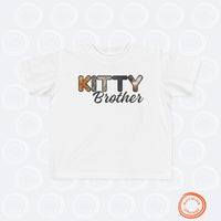 Thumbnail for Cat Brother Toddler Tee, Furry Letter Custom Tshirt Pet Sibling, Birthday or Baby Shower Gift, Kid Gift, Boy Cat Shirt, Family Pajamas