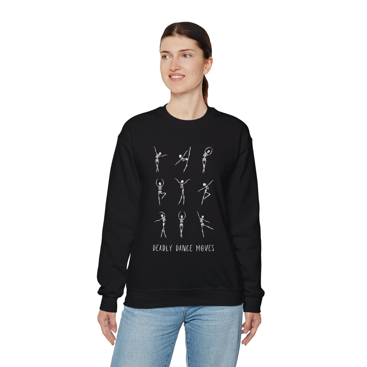 Halloween Dancing Skeleton Crewneck Sweatshirt, Deadly Dance Moves Ballet Sweatshirt, Halloween shirt, funny sweatshirt, dancer shirt