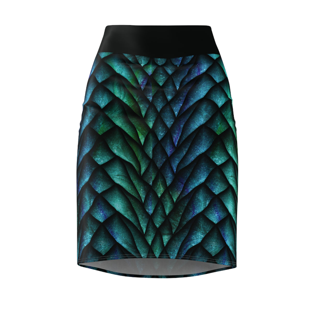 Dragon Scales Pencil Skirt, Blue Green Fantasy Clothing Dress, Gothic Medieval Core, Cosplay Elven Mystical Costume, Mermaid Dragon Skirt