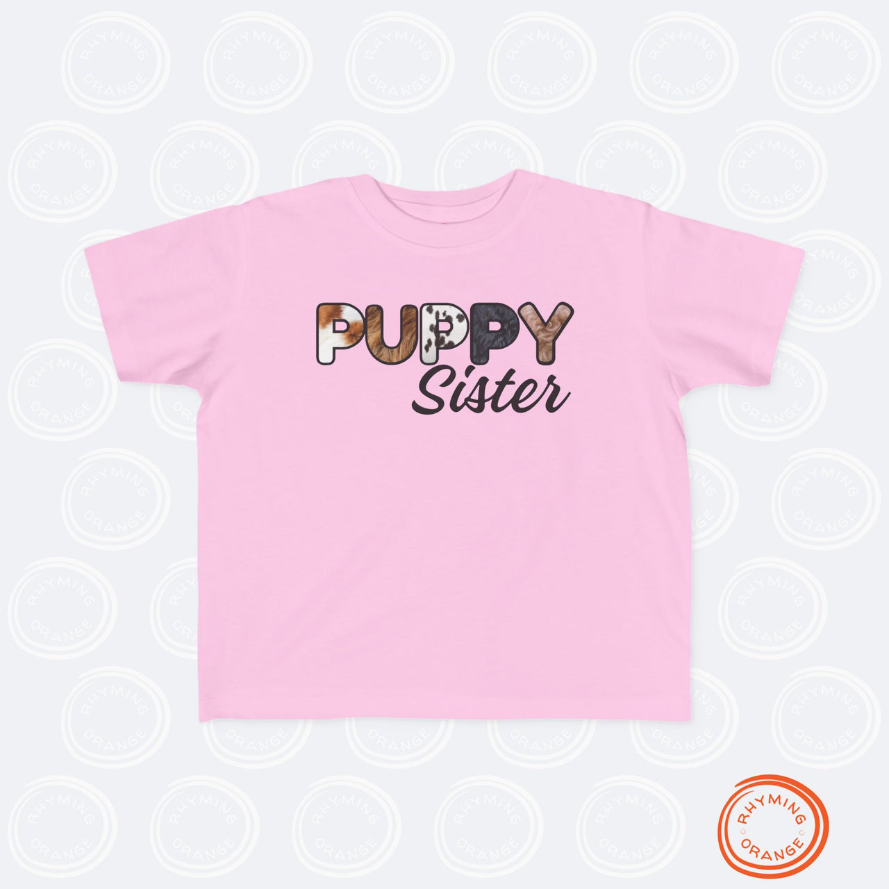 Dog Sister Toddler Tee, Furry Letter Custom Tshirt Pet Sibling, Birthday or Baby Shower Gift, Girl Dog Shirt, Kid Dog Shirt, Family Pajamas