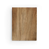 Thumbnail for Wood and Leather Name Plate All-Over-Print Hardcover Journal Matte with Lined or Blank Pages, Luxury Look Printed Cover