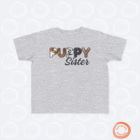 Thumbnail for Dog Sister Toddler Tee, Furry Letter Custom Tshirt Pet Sibling, Birthday or Baby Shower Gift, Girl Dog Shirt, Kid Dog Shirt, Family Pajamas