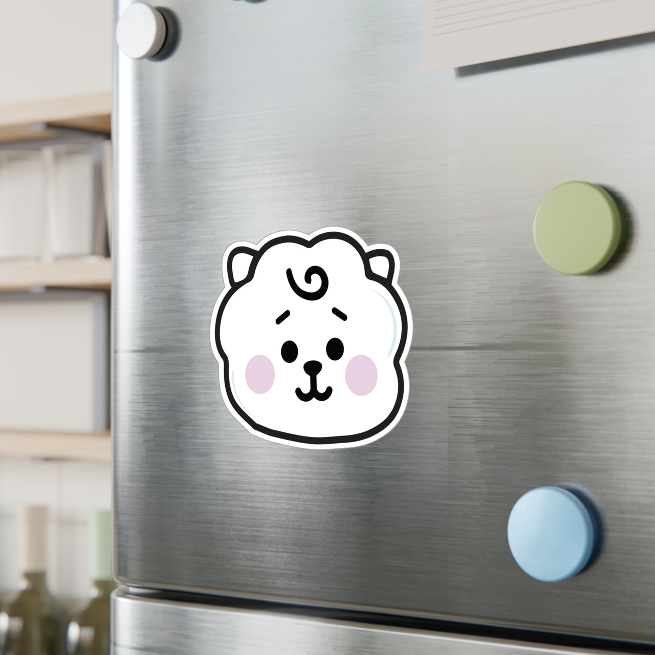 BTS RJ BT21 Vinyl Kiss-Cut Decals, 3" & 6" Bt21 Jin Character Sticker