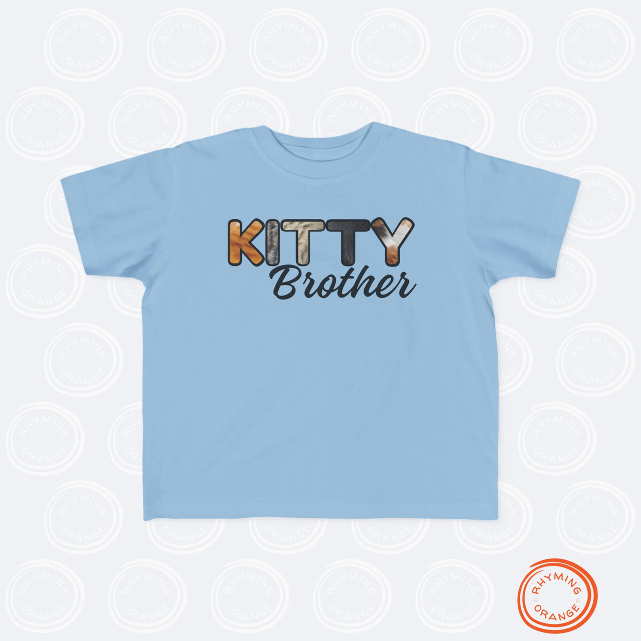 Cat Brother Toddler Tee, Furry Letter Custom Tshirt Pet Sibling, Birthday or Baby Shower Gift, Kid Gift, Boy Cat Shirt, Family Pajamas