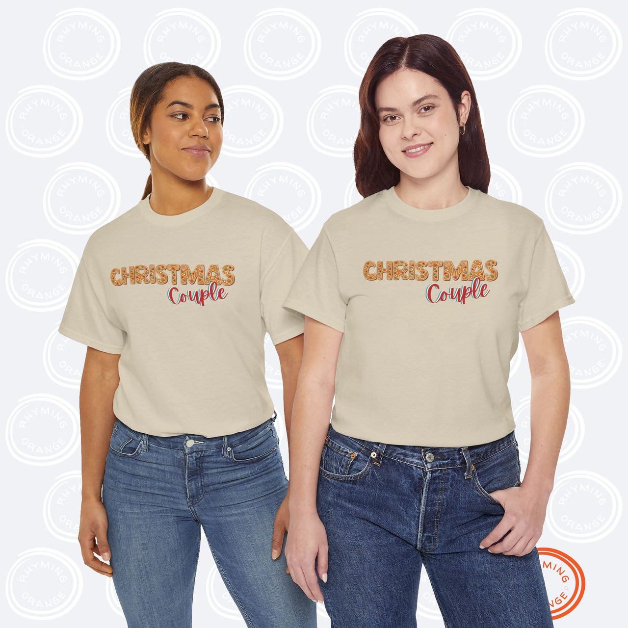 Personalized Christmas Couple Gingerbread Couples Tees, Custom Holidays Couple Tshirts, Matching Outfits Adult Shirt, Pair Pajamas PJs