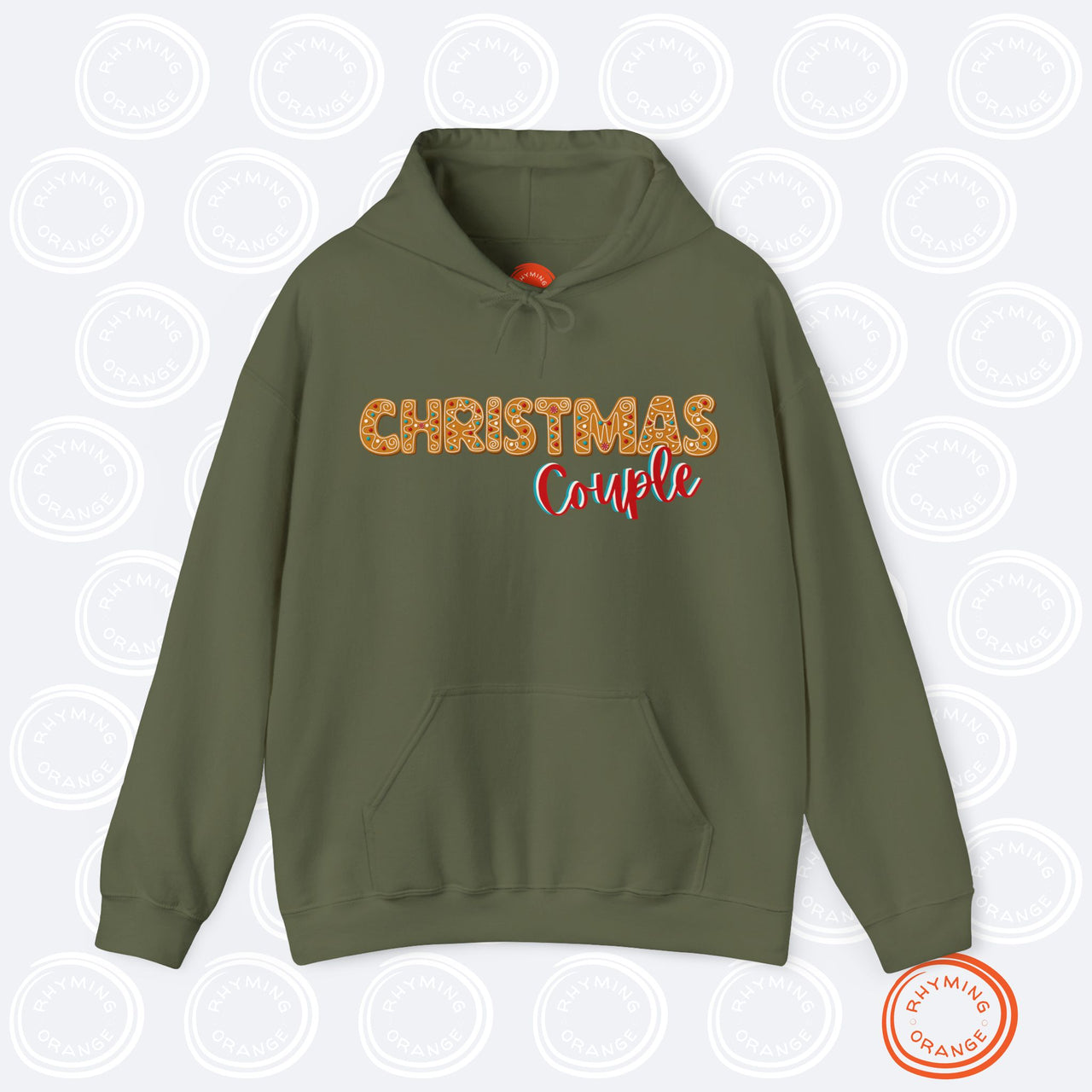 Personalized "Christmas Couple" Gingerbread Hoodies, Custom Holidays Hooded Sweatshirts, First Christmas Shirts, Couples Matching Pajamas