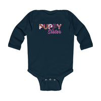 Thumbnail for Custom Long Sleeve Bodysuit for Dog Brother or Sister, Furry Letter Infant Onesie for Pet Sibling, Baby Shower Gift, New Baby Gift, Mom Gift