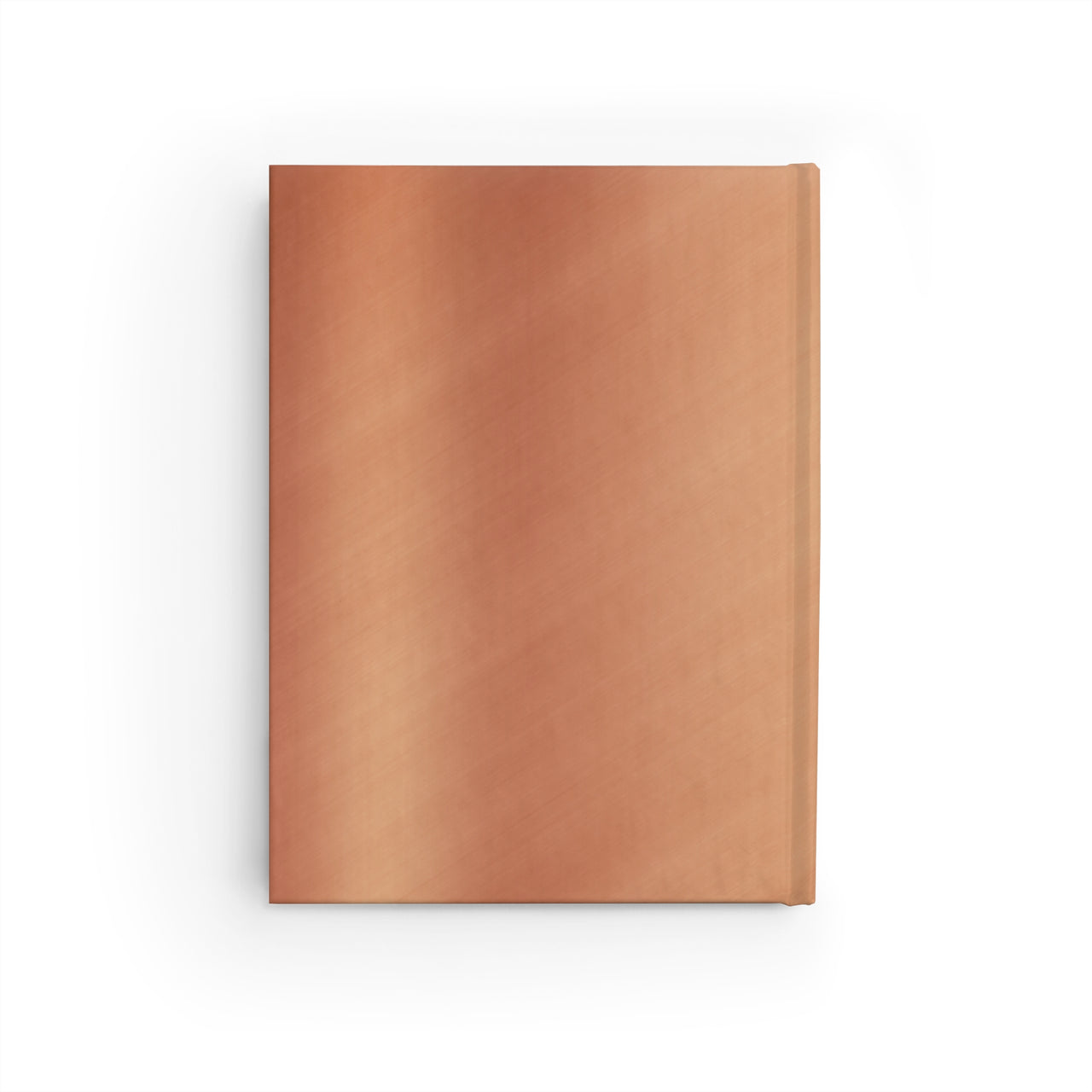 Copper and Leather Name Plate All-Over-Print Hardcover Journal Matte with Lined or Blank Pages, Luxury Look Printed Cover