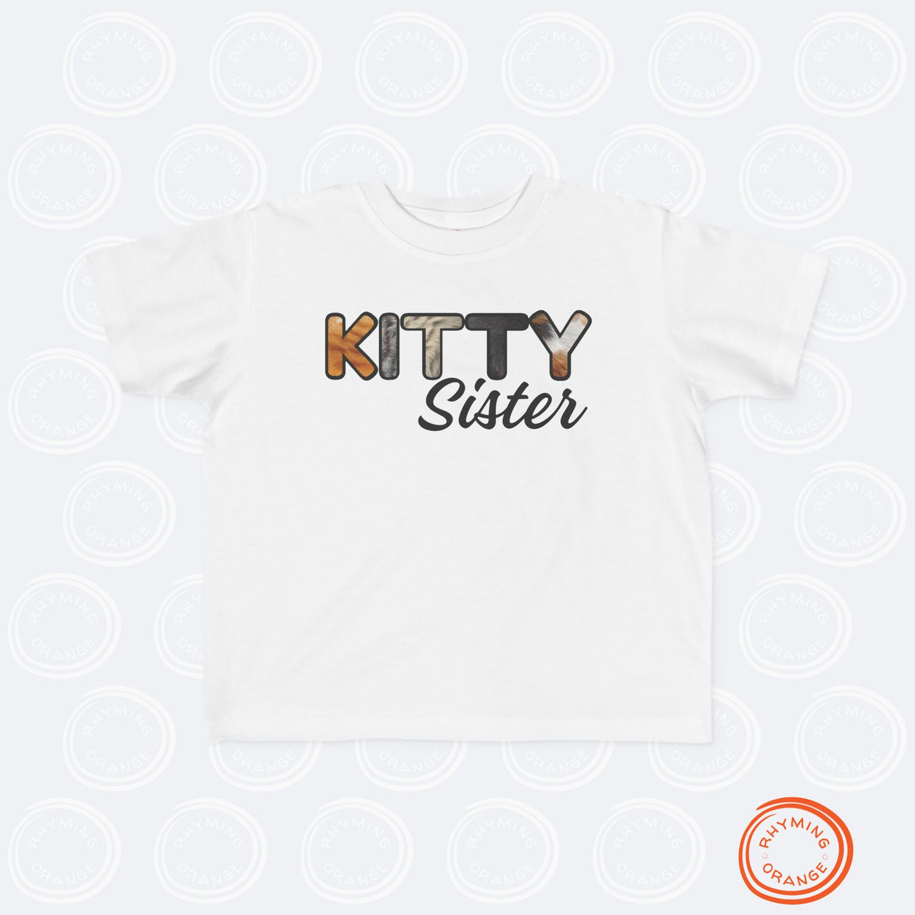 Cat Sister Toddler Tee, Furry Letter Custom Tshirt Pet Sibling, Birthday or Baby Shower Gift, Expecting Mom Gift, Kid Gift, Cat Shirt