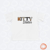 Thumbnail for Cat Sister Toddler Tee, Furry Letter Custom Tshirt Pet Sibling, Birthday or Baby Shower Gift, Expecting Mom Gift, Kid Gift, Cat Shirt