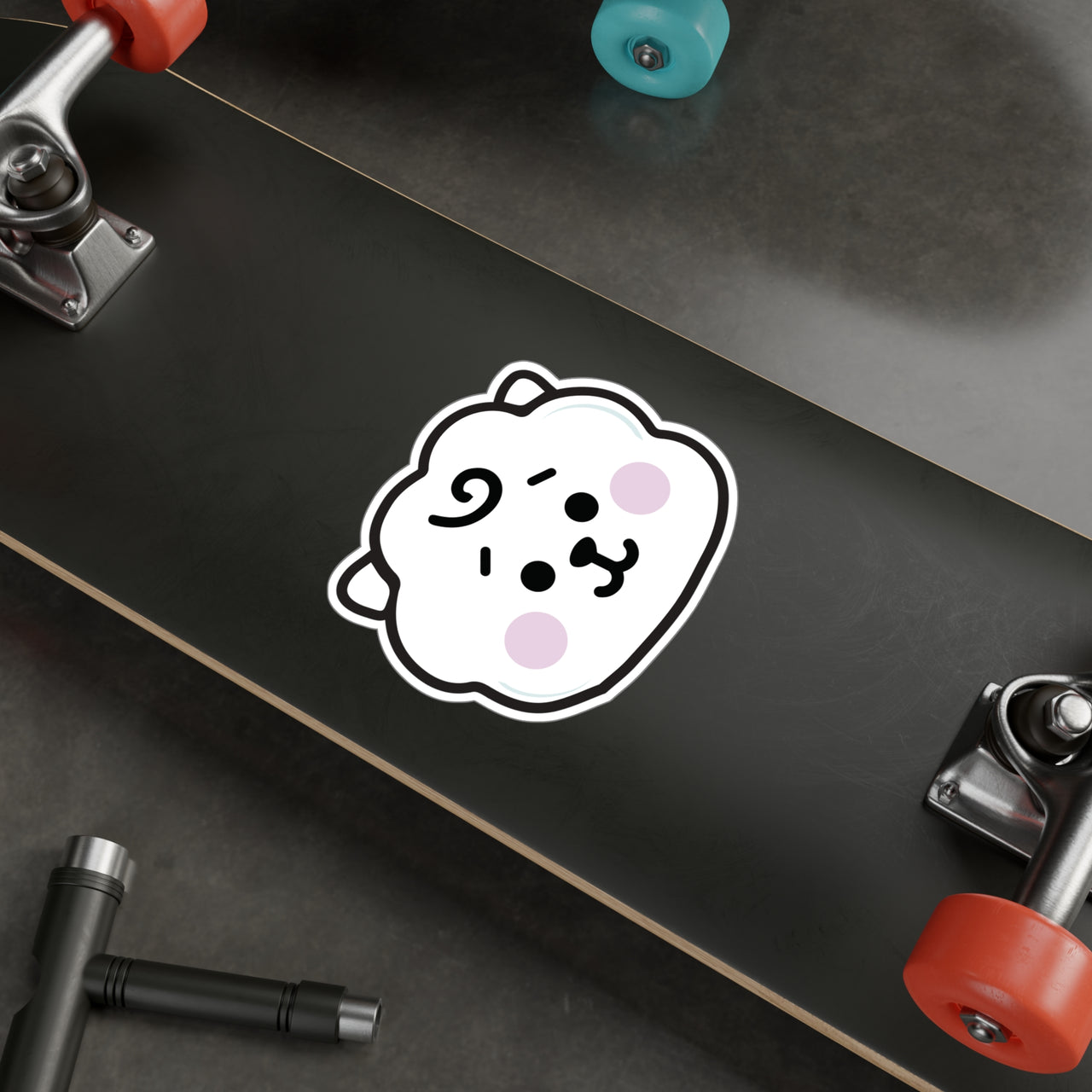 BTS RJ BT21 Vinyl Kiss-Cut Decals, 3" & 6" Bt21 Jin Character Sticker