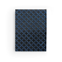 Thumbnail for Navy Metal Grate and Leather Name Plate All-Over-Print Hardcover Journal Matte with Lined or Blank Pages, Luxury Look Printed Cover