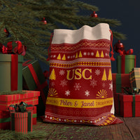 Thumbnail for Personalized USC Trojans Sweater Print Giant Santa Sack, Custom University Southern California Canvas Gift Bag