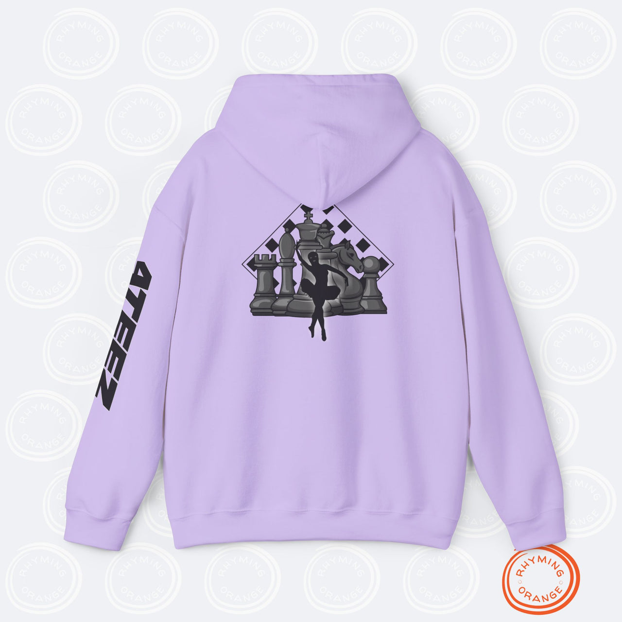 ATEEZ "Ice on My Teeth" Hoodie, Music Video-inspired Unisex Heavy Blend Hooded Sweatshirt, Atiny KPop Merch, Chess & Masked Ballerina Design