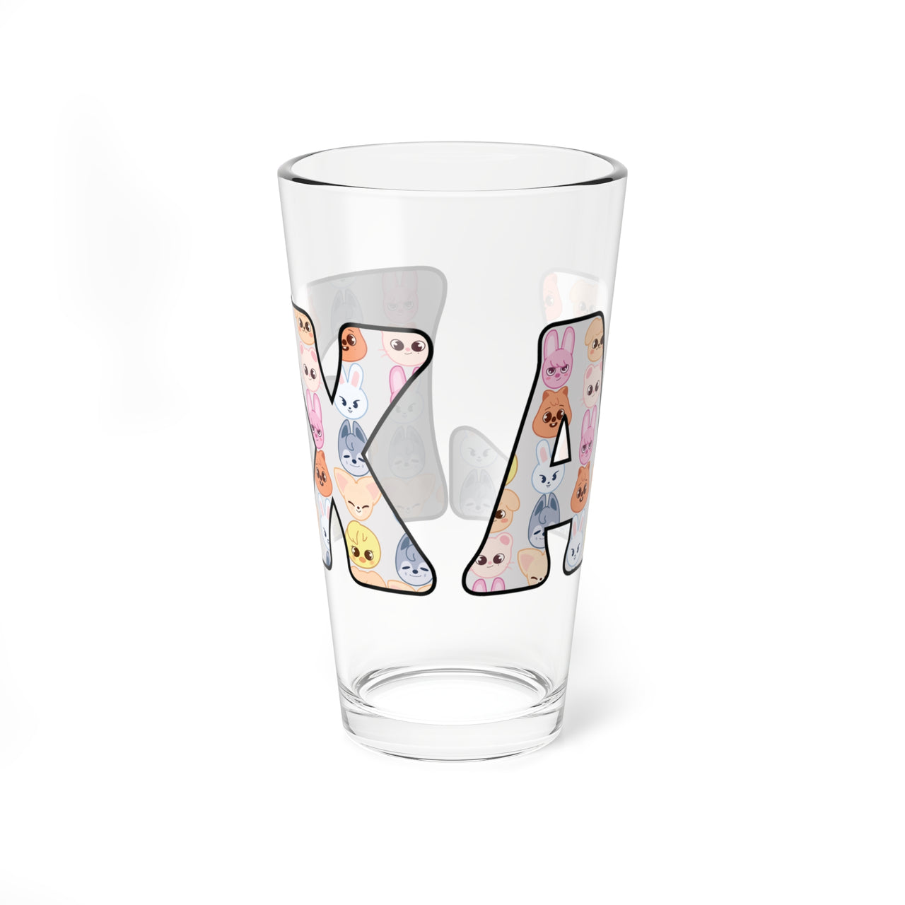 Custom Stray Kids SKZoo Letters Pint Glass, Personalized SKZ 16oz Mixing Glass, StrayKids KPop Merch BangChan LeeKnow Changbin Hyunjin Felix