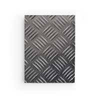 Thumbnail for Metal and Leather Name Plate All-Over-Print Hardcover Journal Matte with Lined or Blank Pages, Luxury Look Printed Cover