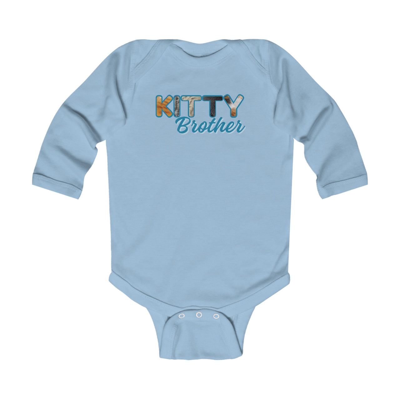 Long Sleeve Infant Bodysuit for Cat Brother or Sister, Furry Letter Custom Onesie for Pet Sibling, Baby Shower Gift, New Baby Gift, Mom Gift