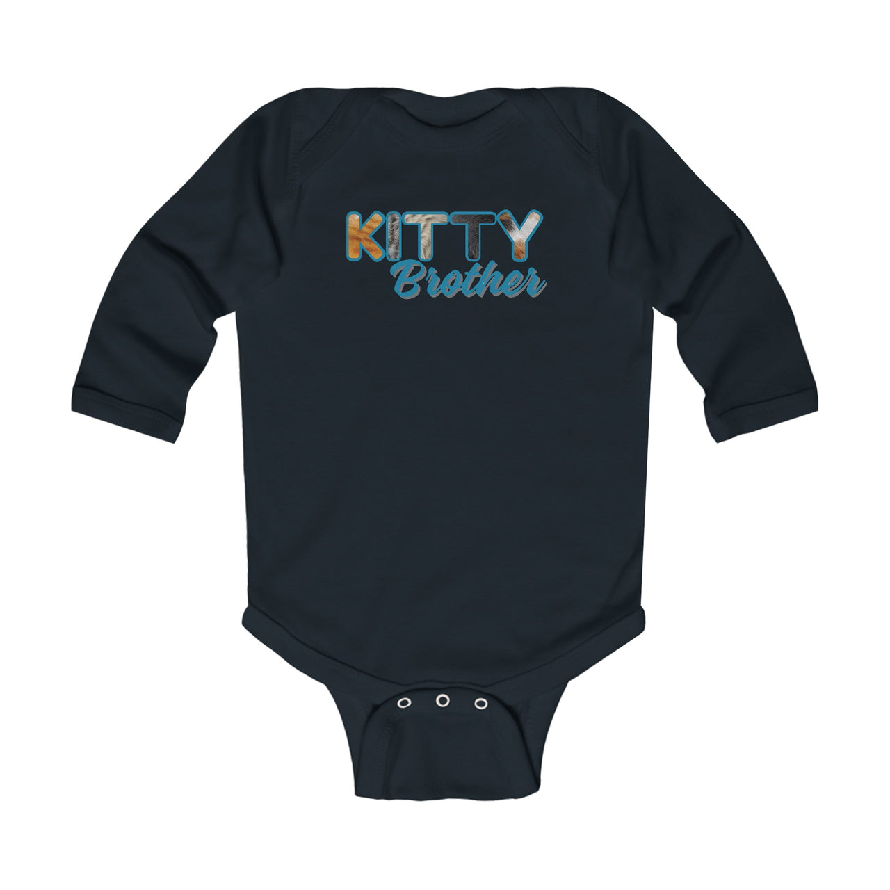 Long Sleeve Infant Bodysuit for Cat Brother or Sister, Furry Letter Custom Onesie for Pet Sibling, Baby Shower Gift, New Baby Gift, Mom Gift