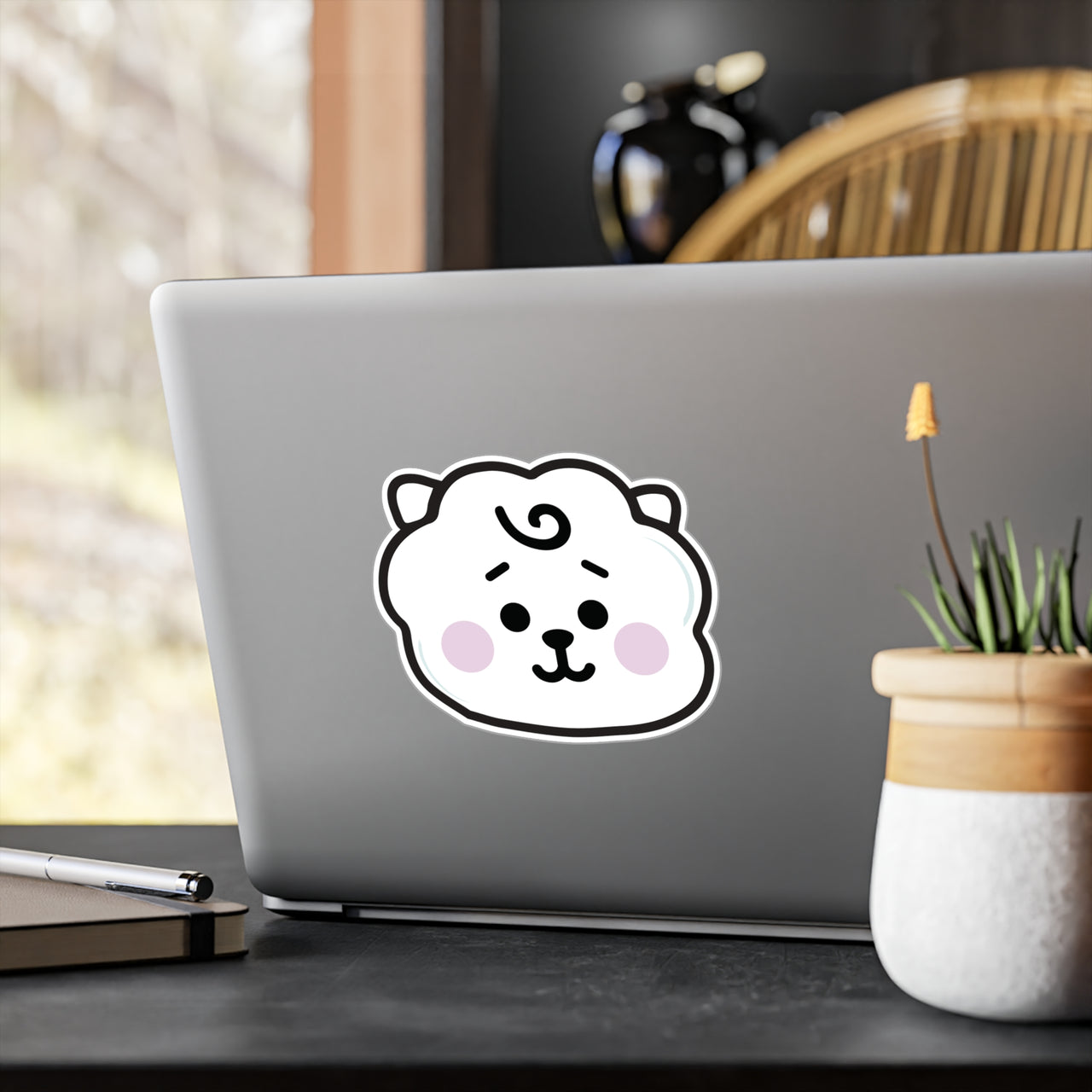 BTS RJ BT21 Vinyl Kiss-Cut Decals, 3" & 6" Bt21 Jin Character Sticker