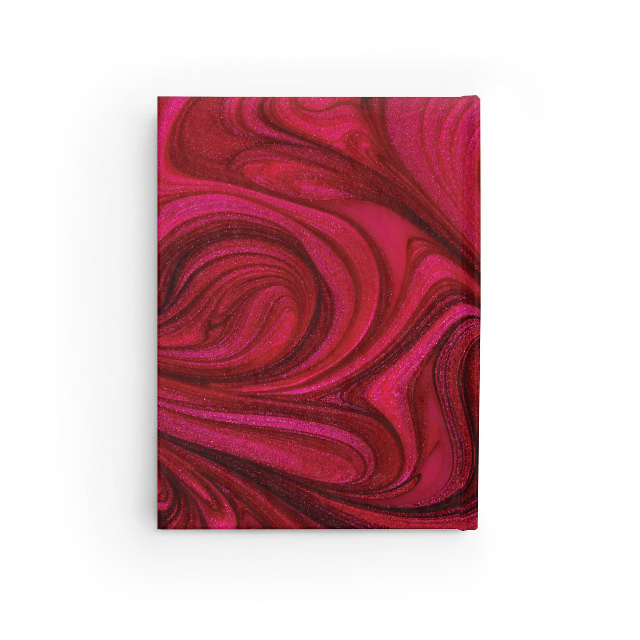 Scarlet and Leather Name Plate All-Over-Print Hardcover Journal, Matte with Lined or Blank Pages, Luxury Gothic Printed Cover