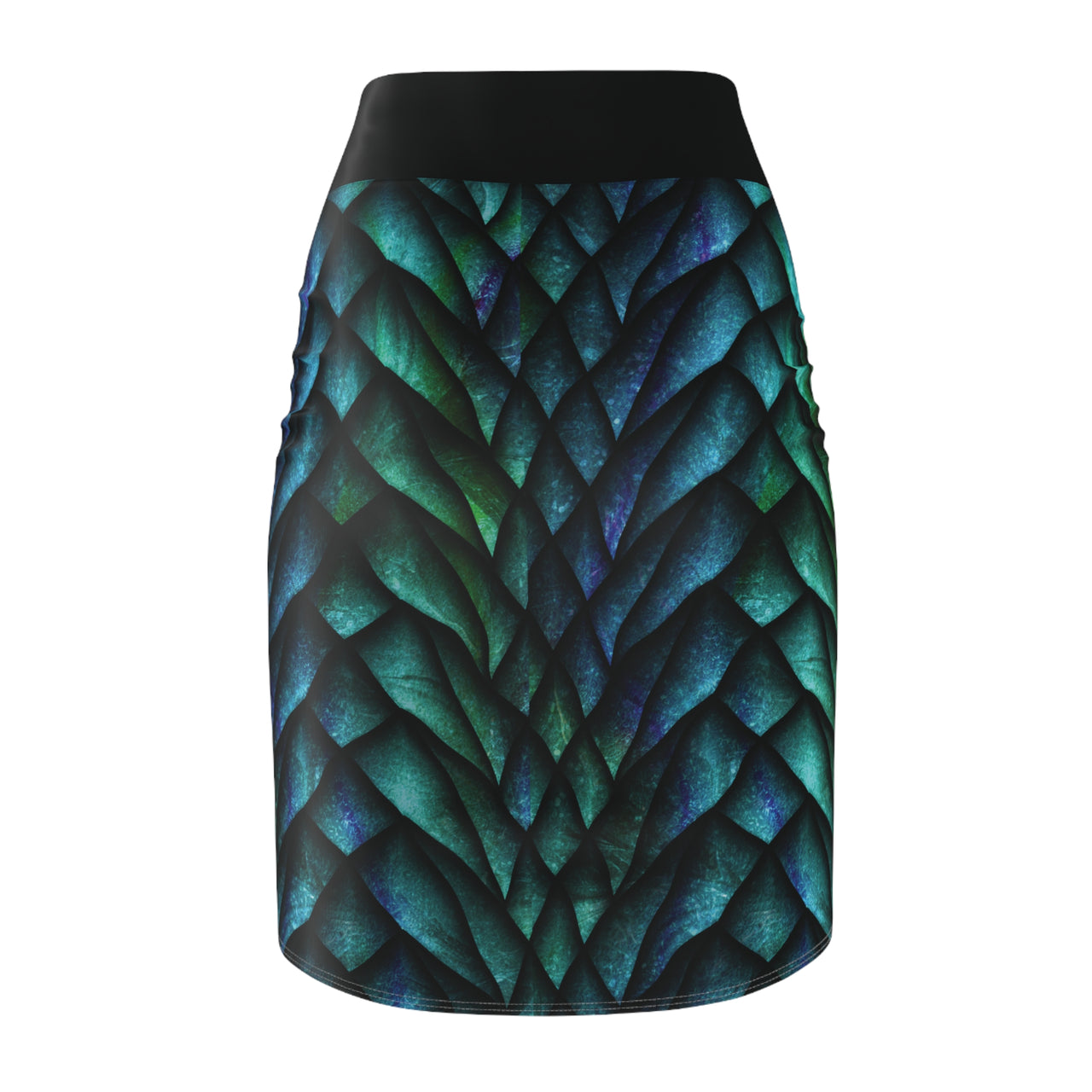 Dragon Scales Pencil Skirt, Blue Green Fantasy Clothing Dress, Gothic Medieval Core, Cosplay Elven Mystical Costume, Mermaid Dragon Skirt