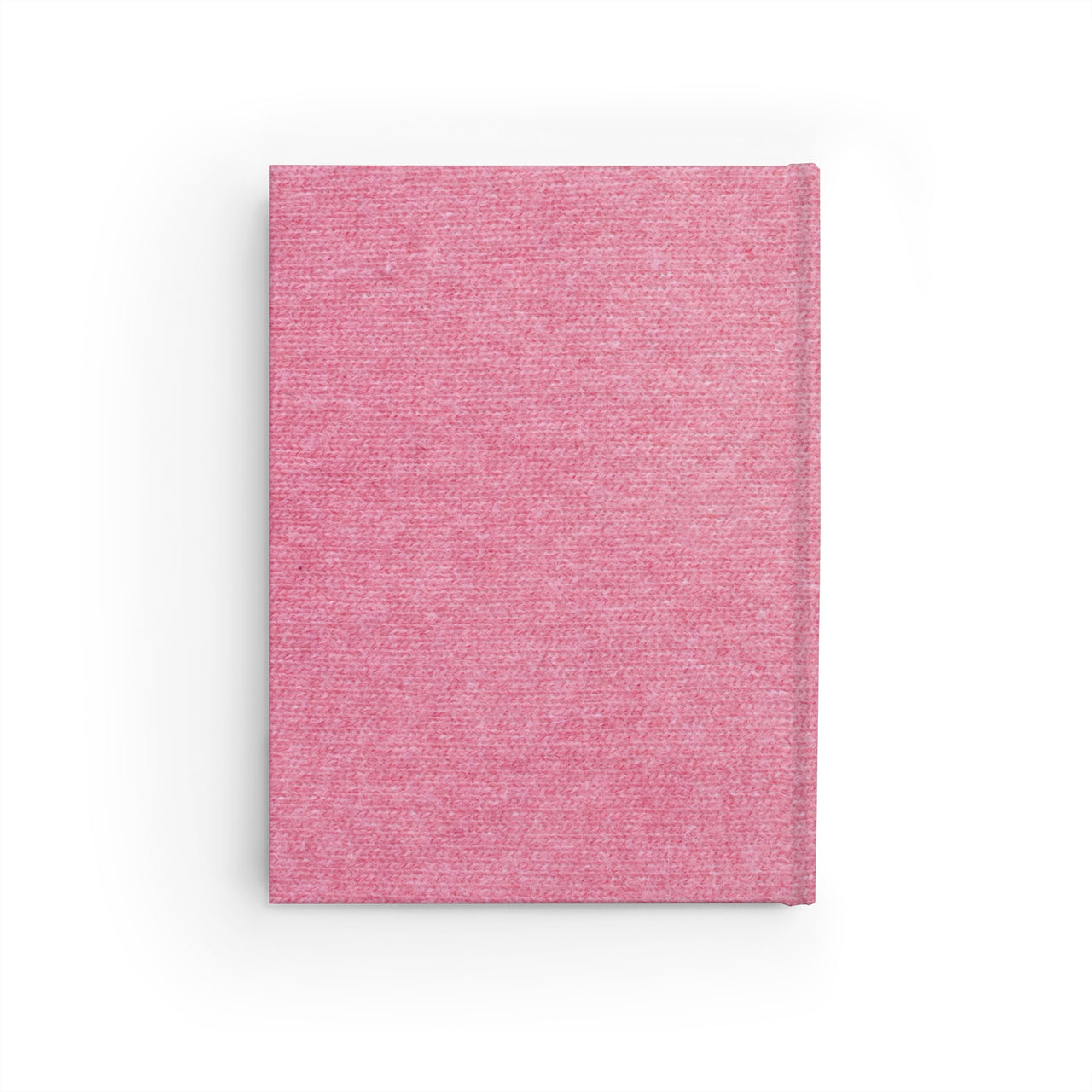 Pink Cashmere and Leather Name Plate All-Over-Print Hardcover Journal, Matte with Lined or Blank Pages, Luxury Printed Cover