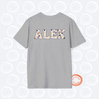 Thumbnail for Personalized Aniteez Letters Tee, Custom Ateez Unisex Softstyle Tshirt, Ateez Kpop Merch Shirt